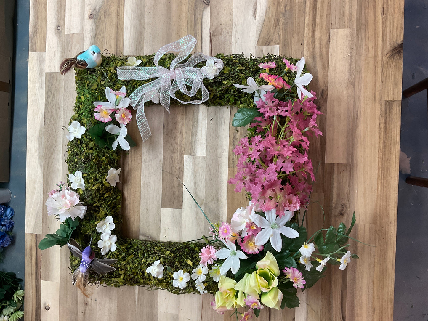 Spring square wreath