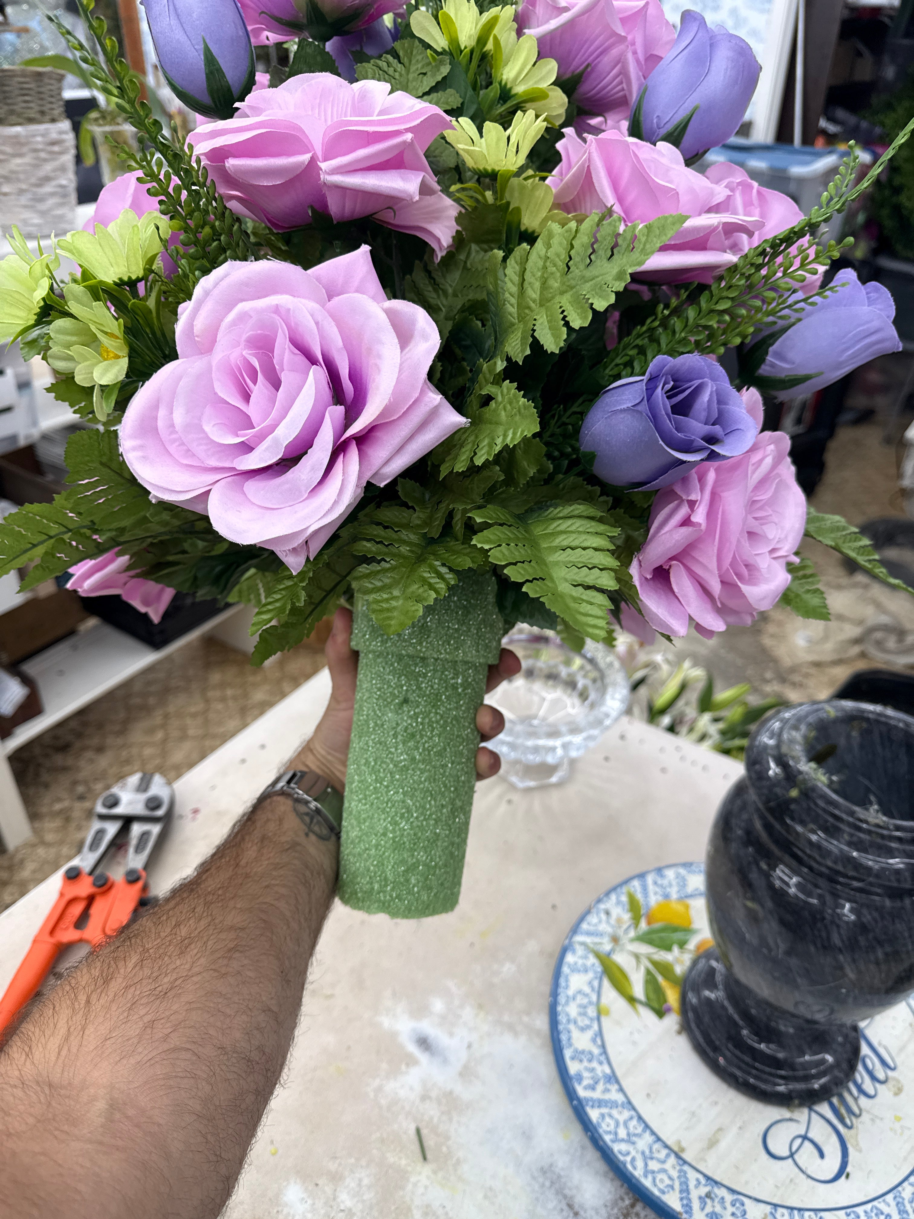 Memorial flower spring  arrangement