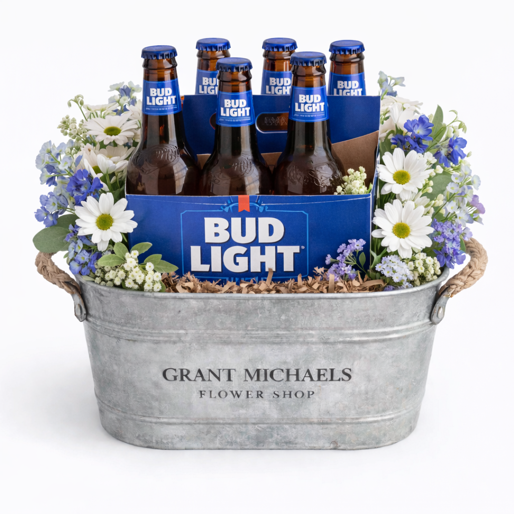 Bud Light Floral Beer Bucket