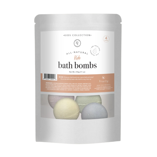 Bath Bombs for Kids, Fruity, 4 count