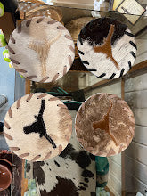 Cow Hide Coasters.